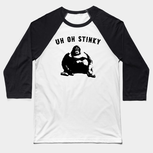 Uh Oh Stinky Le Monke Baseball T-Shirt by giovanniiiii